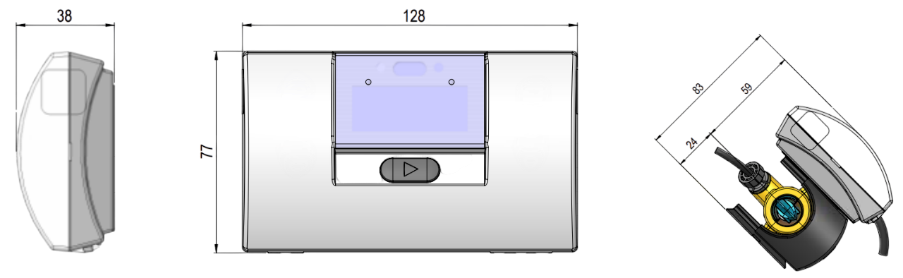 MC303 Abmessungen Rechenwerk