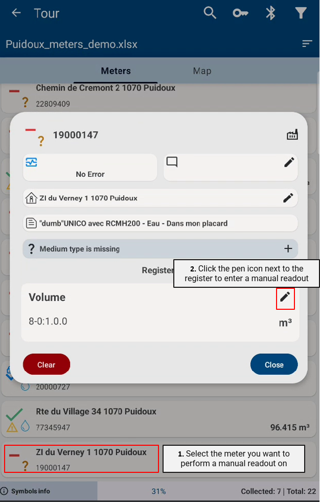 Manual readout udrive