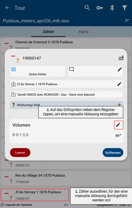 Manual readout udrive de